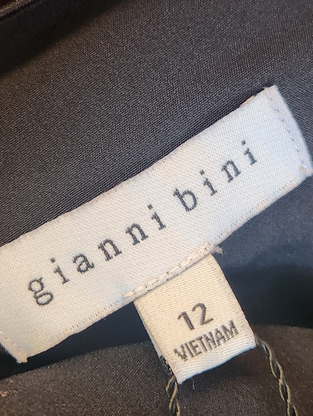 Gianni Bini Mini Dress 12 Black Satin Addison Chunky Bow Prom Babydoll New $220 - Picture 4 of 12
